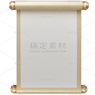 C4D-3D卷轴元素创意贴纸5