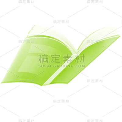 可爱清新书本插画元素贴纸