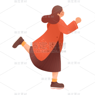 卡通感情人节女生元素贴纸 