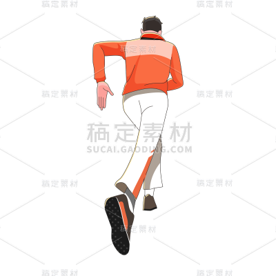 卡通感教育男人行业元素贴纸