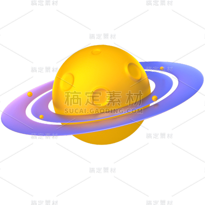 C4D-3D天文元素贴纸-星球