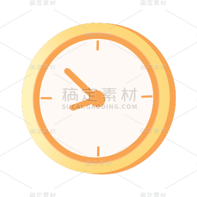 卡通感教育培训时钟元素