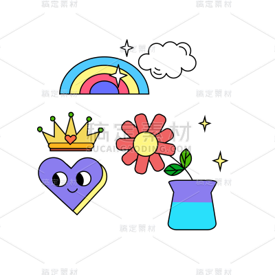 卡通感装饰元素贴纸