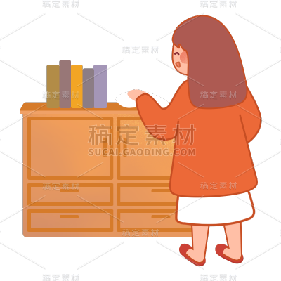 卡通感劳动节女人元素贴纸