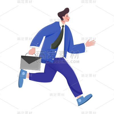 卡通感金融行业人物元素