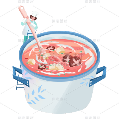 卡通感劳动节厨师元素贴纸