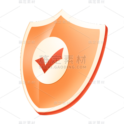 卡通感金融盾牌元素