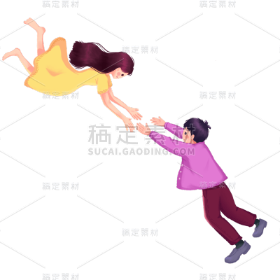 卡通感情人节情侣元素贴纸