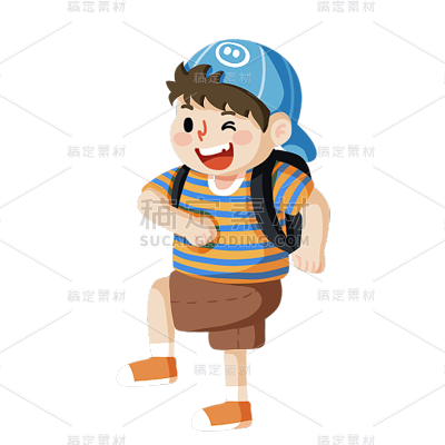 卡通感教育培训男生元素