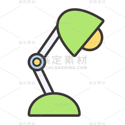 家居生活行业icon多色扁平-台灯