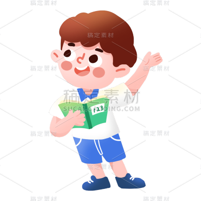 卡通感教育培训男生元素
