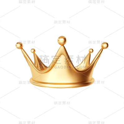 卡通感3D元素皇冠元素