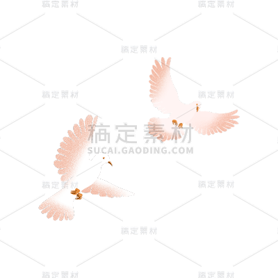 和平鸽动物手绘插画元素