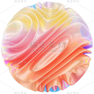 C4D-3D立体酸性风设计球体8
