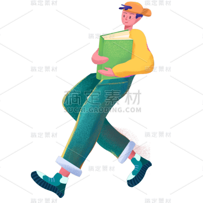 卡通感教师节男生元素贴纸