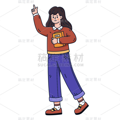 文艺中秋节女性元素贴纸