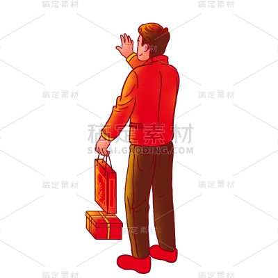 中国风春节男性元素贴纸