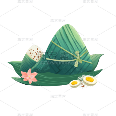 卡通感端午节粽子元素贴纸