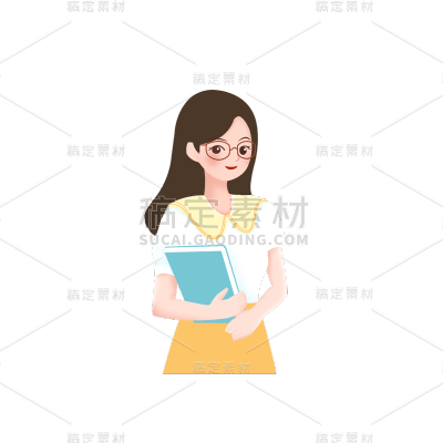 卡通感教师元素贴纸