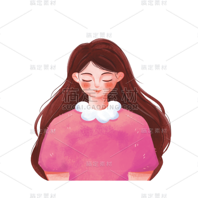 卡通感母亲节女人元素贴纸