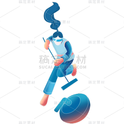 卡通感文体娱乐人物元素 