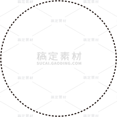 基础几何图形元素-虚线圆形