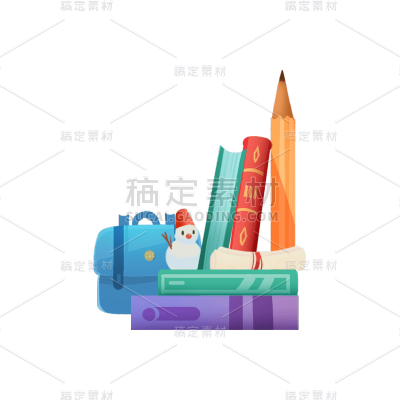 卡通感教育培训学习用品氛围元素贴纸