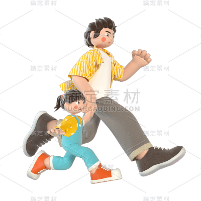 3D父女元素贴纸