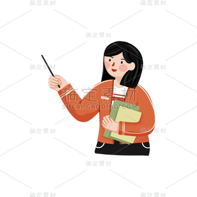 卡通感劳动节教师元素贴纸