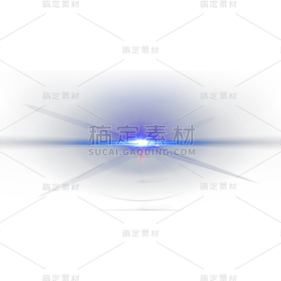 蓝色光晕光效特效元素