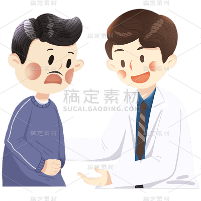 卡通感父亲节人物元素贴纸