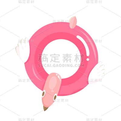 卡通感教育培训游泳圈元素
