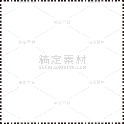 基础几何图形元素-虚线正方形