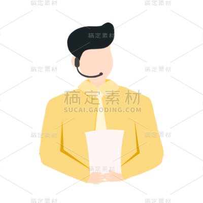 卡通感金融行业人物元素