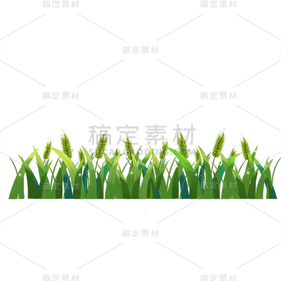 卡通感小麦元素贴纸