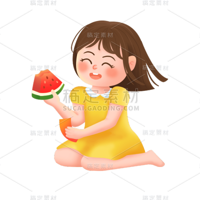 卡通感金融女生元素