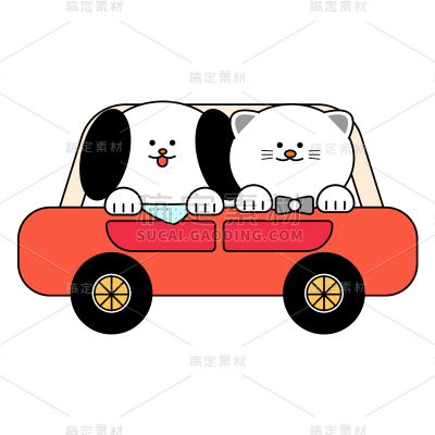 卡通感文体娱乐汽车元素
