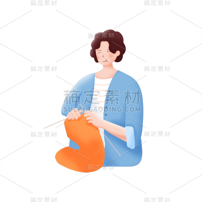 卡通感母亲节女人元素贴纸