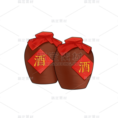 中国风春节灯笼元素贴纸