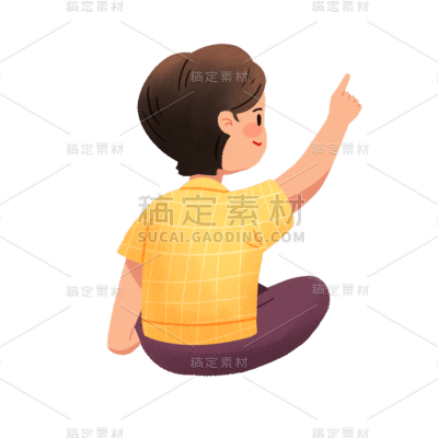 卡通感儿童节男孩元素贴纸