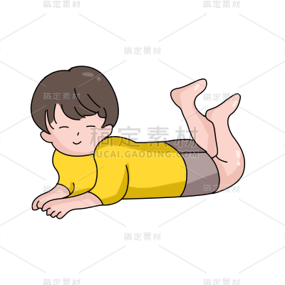 卡通感儿童节男生元素贴纸