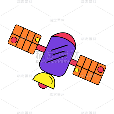 卡通感卫星元素