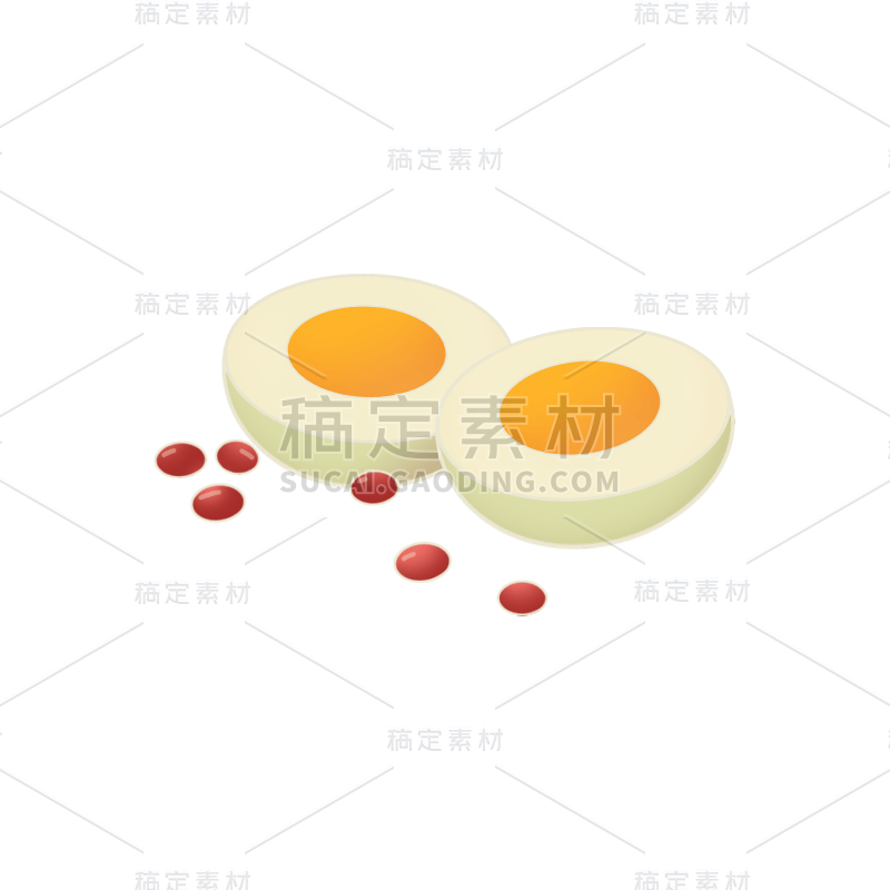 卡通感端午节鸡蛋元素贴纸