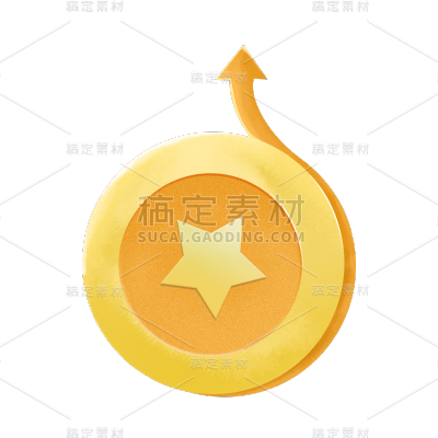 卡通感金融行业金币元素
