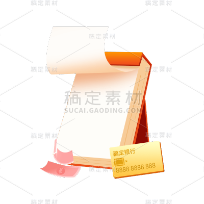 卡通感金融行业纸元素
