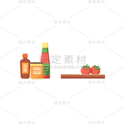 厨具瓶子元素贴纸