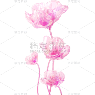520情人3D立体玫瑰元素素材
