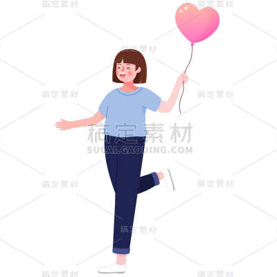 卡通感妇女节女人元素贴纸