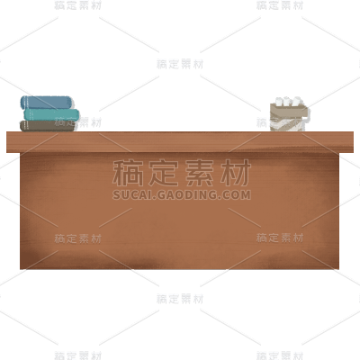 卡通感讲桌元素贴纸
