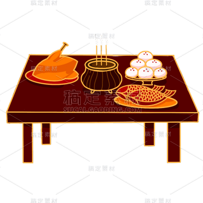 卡通感教育行业餐桌元素贴纸